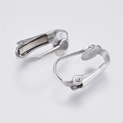 Tarnish Resistant 304 Stainless Steel Clip-on Earring Findings&nbsp;STAS-F139-055P