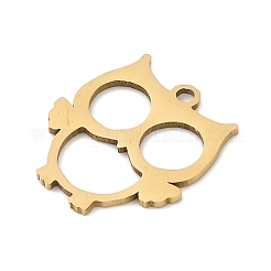ステンレスペンダント201個  楕円形のチャーム  18KGP本金メッキ  16.5x14.5x1mm  穴：1.4mm&nbsp;STAS-F316-31G-02