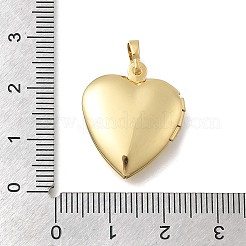 Valentine's Day Brass Heart Locket Pendants&nbsp;KK-D431-035E-G