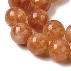 天然石ホワイトジェイドビーズ連売り  染め  ラウンド  チョコレート  10~10.5mm  穴：1mm  約37個/連  14.69~15''（37.3~38.1センチメートル）&nbsp;G-H348-10mm-10