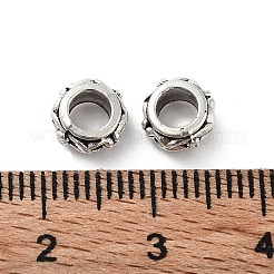 チベット風合金ビーズ  カドミウムフリー＆鉛フリー  アンティークシルバー  7x7x3.5mm  穴：4mm  約2631個/1000g&nbsp;FIND-Q094-16AS
