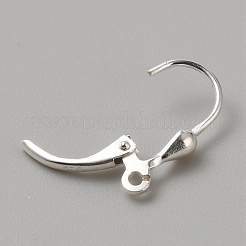 S925 スターリングシルバー レバーバック イヤリングパーツ  ループとスタンプ925個付き  銀  17x9x1.6mm  穴：1mm  ピン：0.7mm&nbsp;FIND-WH0420-62A-S