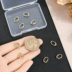 10Pcs Brass Spring Gate Rings&nbsp;KK-BBC0015-85