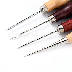 革工芸ツールと消耗品  千枚通しワックス糸シンブルキットをセットした革製作業工具  ステッチパンチングカットソーイングレザークラフト作り用  ミックスカラー  18x11x5.2cm&nbsp;TOOL-O006-03