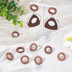 30Pcs Walnut Wood Stud Earring&nbsp;FIND-SC0003-92