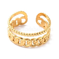 Ion Plating(IP) 304 Stainless Steel Finger Rings&nbsp;RJEW-L102-34G