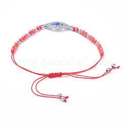 Adjustable Nylon Thread Braided Bead Bracelets&nbsp;BJEW-JB05157-02