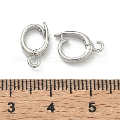 真鍮のツイスターの留め金  長持ちメッキ  ラックめっき  カドミウムフリー＆鉛フリー  プラチナ  12x3x8mm  穴：1.4mm  内径：5.5x5mm&nbsp;KK-D229-21P