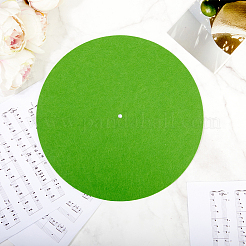 フェルトCDパッド  レコードマット  フラットラウンド  ライムグリーン  295x3mm  穴：7mm&nbsp;AJEW-CP0010-73