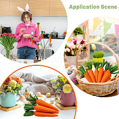 Easter Theme Imitation Carrot Non-woven Fabrics & Polyester Decoration&nbsp;DJEW-WH0015-201