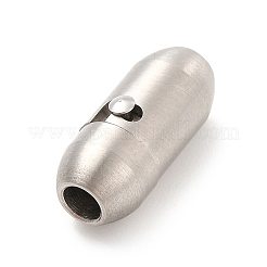 変色しない304ステンレススチール製ロックチューブマグネット留め具  コラム  ステンレス鋼色  16x7.5x7mm  穴：3.2mm&nbsp;STAS-D246-03P
