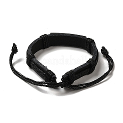 Alloy Rectangle with Cross Link Bracelet&nbsp;BJEW-C037-01A