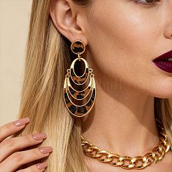 Multi-layer Alloy Stud Dangle Earrings&nbsp;WG8FF9C-02