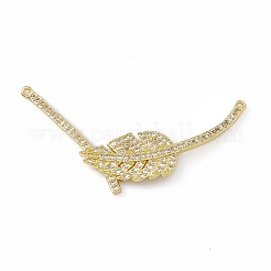 Brass Micro Pave Cubic Zirconia 2-Loop Pendants&nbsp;KK-E068-VC020