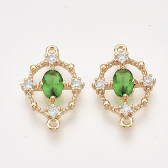 Brass Cubic Zirconia Links&nbsp;KK-T038-550B-NF