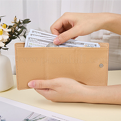 女性用PUレザー財布  長方形  砂茶色  19~20.3x10x1.15cm&nbsp;AJEW-WH20002-43C