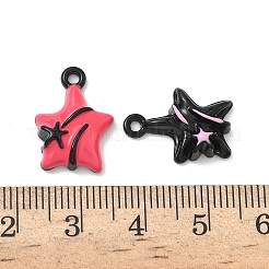 Spray Painted Alloy Enamel Pendants&nbsp;FIND-Z108-01EB