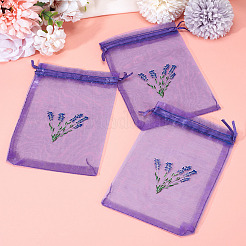 20Pcs Polyester Mesh Sachet Packing Drawstring Bgas&nbsp;ABAG-TA0002-20C