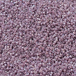MIYUKIデリカビーズ小  シリンダー  日本製シードビーズ  15/0  （dbs0158)不透明な藤色のab  1.1x1.3mm  穴：0.7mm  約35000個/袋  100 G /袋&nbsp;SEED-J020-DBS0158