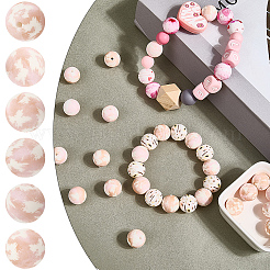 30Pcs Printed Round Silicone Focal Beads&nbsp;SIL-SC0002-84B