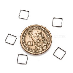 スクエア真鍮製フレームコネクター  ガンメタ色  8x8x1mm&nbsp;EC0308mm-B