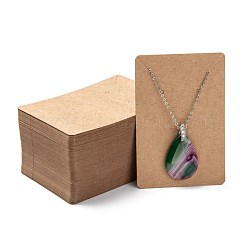 厚紙のアクセサリー台紙  ネックレスとイヤリングに使われる  バリーウッド  9x6cm&nbsp;CDIS-WH0005-04B