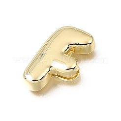 真鍮のスライドチャーム  文字L  ゴールドカラー  文字F  25x14x5mm  穴：11x2.5mm&nbsp;KK-Z163-01G-F