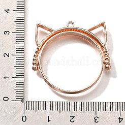 Alloy Open Back Bezel Pendants&nbsp;PALLOY-I223-06RG