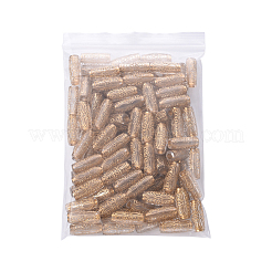 メッキクリアアクリルビーズ  ゴールドライン入り  コラム  透明  21x9x7mm  穴：3.5mm  約100個/袋&nbsp;PACR-YW0001-05