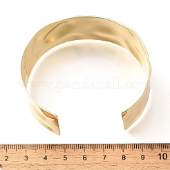 Rack Plating Brass Wide Cuff Bangles&nbsp;LS-BJEW-D057-03G