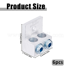 6Pcs Dual 2-hole Aluminum Wire Lug&nbsp;DIY-FH0011-09