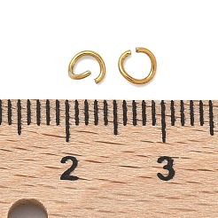 304ステンレススチールオープン丸カン  ラウンド  イオンプレーティング（ip）  18KGP本金メッキ  4x0.5mm  24ゲージ  内径：3mm&nbsp;STAS-Z178-14G