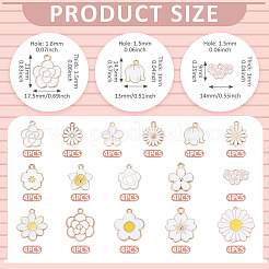 64Pcs 16 Styles Alloy Enamel Pendants&nbsp;ENAM-TA0004-13