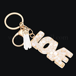Alloy & Resin Tassel Keychainss&nbsp;AJEW-TADJ0001-20G-03