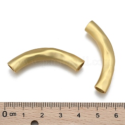 Brass Curved Tube Beads&nbsp;KK-K238-38MG