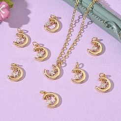 SHEGRACE Brass Micro Pave Cubic Zirconia Pendants&nbsp;XGRQ3D664-464G