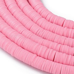Flat Round Handmade Polymer Clay Beads&nbsp;CLAY-R067-8.0mm-28