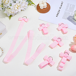 10Pcs Polyester Ribbon Hair Bows Clips Holder Organizer&nbsp;AJEW-HY0002-51