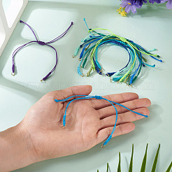 30Pcs 10 Colors Waxed Polyester Cord Braided Bracelet Making&nbsp;BJEW-TA00653