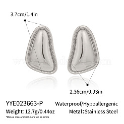 304 Stainless Steel Nuggets Stud Earrings&nbsp;ZD9316-2
