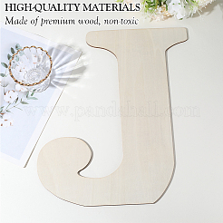 手紙 未完成 MDF シート  文字J  375x320x0.4mm&nbsp;WOOD-WH20012-008J