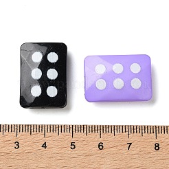 Spray Printed Opaque Acrylic Beads&nbsp;OACR-P034-05A-M