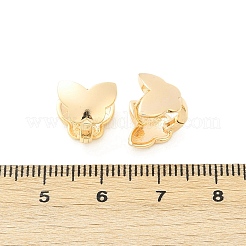 真鍮製フープピアス  蝶  18KGP本金メッキ  9.5x10.5x10.5mm&nbsp;EJEW-Q016-06G