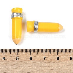 鉛筆樹脂カボション  ゴールド  28.5x7.5x7.5mm&nbsp;RESI-Q014-06G