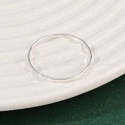 スターリングシルバーのプレーンバンド指輪925個  鋳造バンドリング  銀  1mm  内径：18.2mm&nbsp;RJEW-P165-01B-S