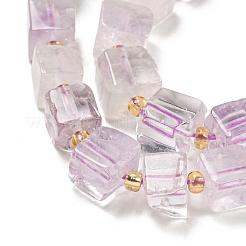 天然石アメジストビーズ連売り  キューブ  シードビーズで  6~7x6~7x6~7mm  穴：1mm  約41個/連  15.35''（39センチメートル）&nbsp;G-G053-B13-01B