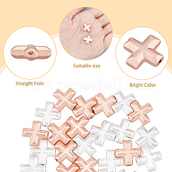 32Ps 2 Colors Electroplated Non-magnetic Synthetic Hematite Beads&nbsp;G-FH0002-09