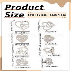 16Pcs 4 Style Mother's Day Theme&nbsp;STAS-LP0003-70
