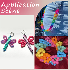 800Pcs Spray Painted Plastic Beads&nbsp;KY-SP0001-56B