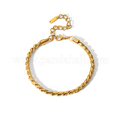 304 Stainless Steel Cuban Link Chain Bracelets for Women&nbsp;FI8814-3